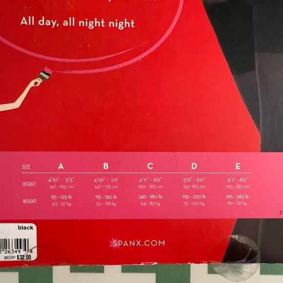 Spanx Bootyfull Opaque All Day Shaping Tights Pantyhose Hosiery Black Size E NWT - Picture 3 of 5